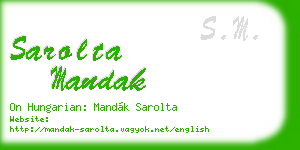 sarolta mandak business card
