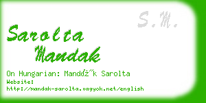 sarolta mandak business card